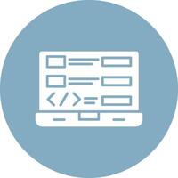 Coding Glyph Multi Circle Icon vector