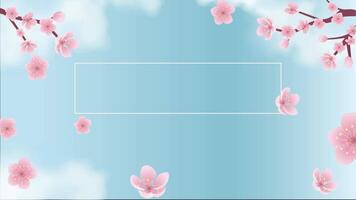 voorjaar seizoen met een boeiend intro met vallend roze roos bloemblaadjes en een rustgevend licht roze deeltje achtergrond. aanpassen met uw eigen tekst voor een gepersonaliseerd tintje video