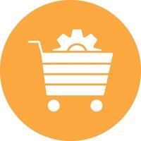 E-commerce Solution Glyph Multi Circle Icon vector