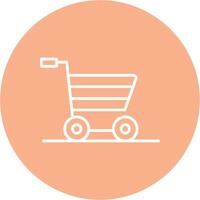 Shopping Cart Line Multi Circle Icon vector