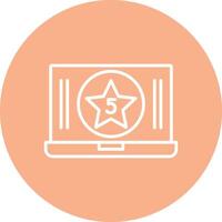 Five Star Content Line Multi Circle Icon vector