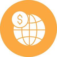 Global Business Glyph Multi Circle Icon vector