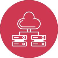 Big Data Line Multi Circle Icon vector