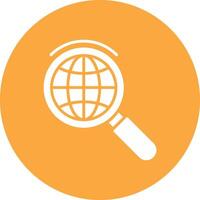 Global Search Glyph Multi Circle Icon vector