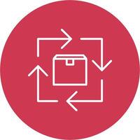 Commodity Turnover Line Multi Circle Icon vector