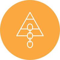 Link pyramide Line Multi Circle Icon vector