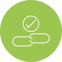 Backlink Checker Line Multi Circle Icon vector