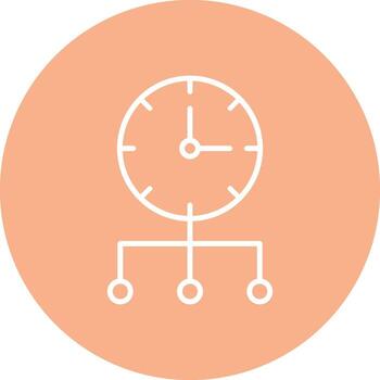 Time Optimization Line Multi Circle Icon vector