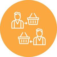 Reseller Line Multi Circle Icon vector