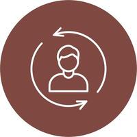 Human Resources Line Multi Circle Icon vector