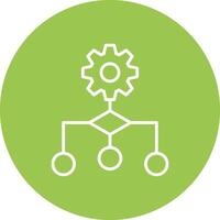 Algorithm Line Multi Circle Icon vector