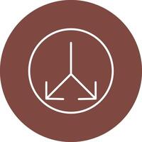 Split Line Multi Circle Icon vector