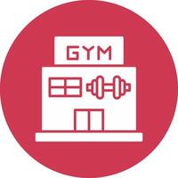 Gym Glyph Multi Circle Icon vector