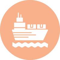 Shipping Glyph Multi Circle Icon vector