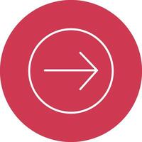 Right Arrow Line Multi Circle Icon vector