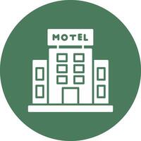 motel glifo multi circulo icono vector