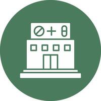 Pharmacy Glyph Multi Circle Icon vector