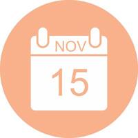 November Glyph Multi Circle Icon vector