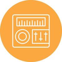 Sound Mixer Line Multi Circle Icon vector