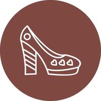 shoes Line Multi Circle Icon vector