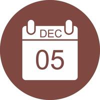 December Glyph Multi Circle Icon vector