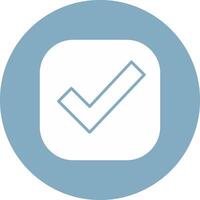 marca de verificación glifo multi circulo icono vector