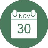 November Glyph Multi Circle Icon vector