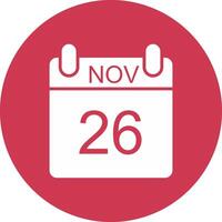 November Glyph Multi Circle Icon vector