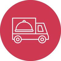 Food Delivery Line Multi Circle Icon vector