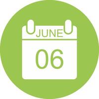 June Glyph Multi Circle Icon vector