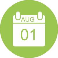 August Glyph Multi Circle Icon vector