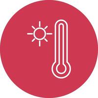 Thermometer Line Multi Circle Icon vector