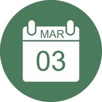 March Glyph Multi Circle Icon vector