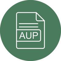 aup archivo formato línea multi circulo icono vector