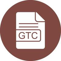 GTC File Format Glyph Multi Circle Icon vector