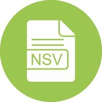 NSV File Format Glyph Multi Circle Icon vector