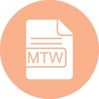 MTW File Format Glyph Multi Circle Icon vector