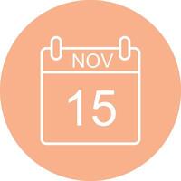 November Line Multi Circle Icon vector