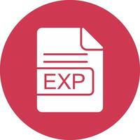 Exp archivo formato glifo multi circulo icono vector