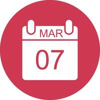 March Glyph Multi Circle Icon vector
