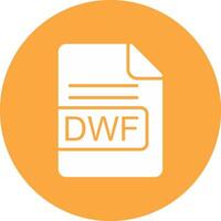 dwf archivo formato glifo multi circulo icono vector