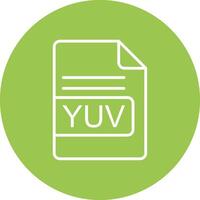 YUV File Format Line Multi Circle Icon vector