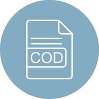 COD File Format Line Multi Circle Icon vector