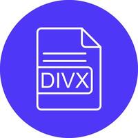 DIVX File Format Line Multi Circle Icon vector