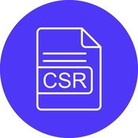 CSR File Format Line Multi Circle Icon vector