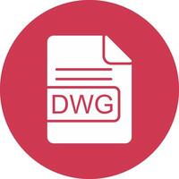 DWG File Format Glyph Multi Circle Icon vector