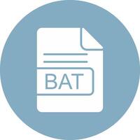 BAT File Format Glyph Multi Circle Icon vector