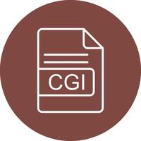 CGI File Format Line Multi Circle Icon vector