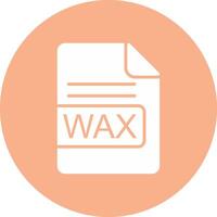 WAX File Format Glyph Multi Circle Icon vector