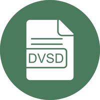 DVSD File Format Glyph Multi Circle Icon vector